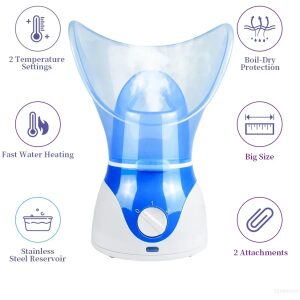 Facial Steamer Ionic Hot Mist Facial Heating Sprayer Pore Cleaner Skin Moisturizing SPA Humidifier Atomizer Home Skin Care Tool