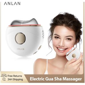 ANLAN Electric Guasha Massager EMS Face Lifting Remove Edema Firming Skin Clod Heat Body Scraping Therapy Skincare Beauty Device