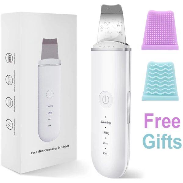 Ultrasonic Skin Scrubber Vibration Face Spatula Blackhead Remover Shovel Clean Cavitation Peeling Facial Lifting Skin Care Tools