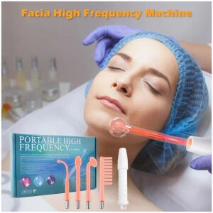 4 In 1 Handheld Electric For Face Skin Beauty Tools Portable High Frequency Facial Therapy Wand Acne Treatment Machine Neon Wand