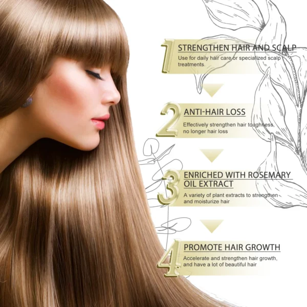 EELHOE Rosemary Oil Grows Hair Loss Treatment Bald Head Hair Regrowth Moisturizing Hair Scalp Massager Rosemary Essential Oil