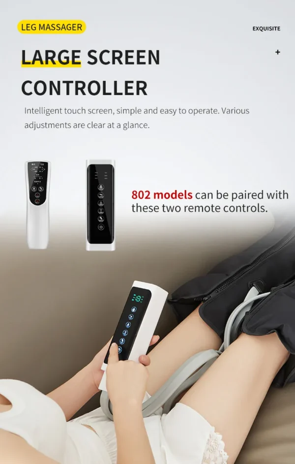 Air Pressure Leg Massager Foot Massage Boots Kneading Squeeze Deep Relaxation Calf With Remote Control