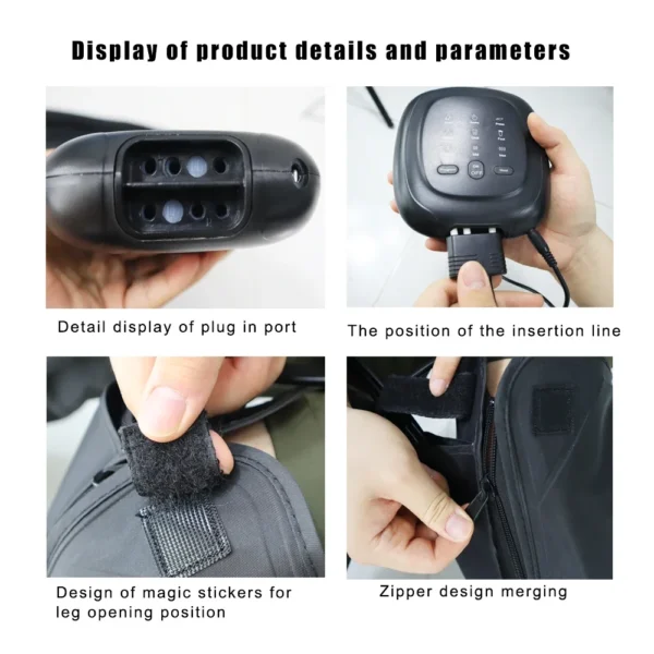 Leg Massager Machine Air Pressure Wraps Feet Ankles Calves for Deep Muscle Relaxation Compression Boots with Shiatsu Kneading