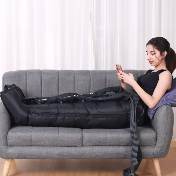 YITI Leg Pressure Therapy System Whole-Body Pneumatic Lymphatic Drainage Machine Air Compression Foot Massager 6 Chambers