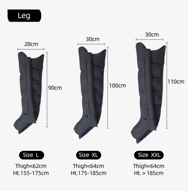 YITI Leg Pressure Therapy System Whole-Body Pneumatic Lymphatic Drainage Machine Air Compression Foot Massager 6 Chambers