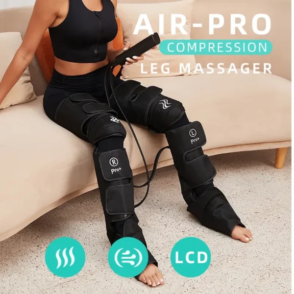 Leg Compression Massager Air Circulation Power Boot With Heating Function Foot Calf Airbag Relaxation Lymphatic Drainage Release