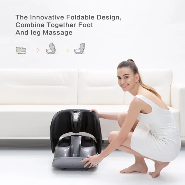 STLFDarius Adjustable Intensity Foot and Leg Massager with Heat Function for Optimal Comfort