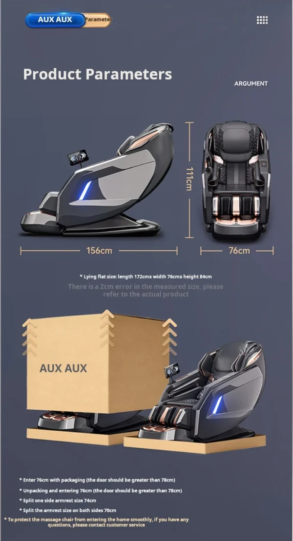 Luxury Zero Gravity Full Body 4d Electric Spa Massage Chair