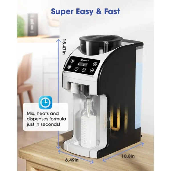 Instant Formula Maker, Fast and Customizable Formula Dispenser Machine with Accurate Temperature Control for Baby, Automatic Pow