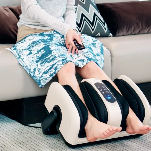 Electric air Compression New Spa Heating Vibration Shiatsu Foot Massager Machine With Adjustable Handle