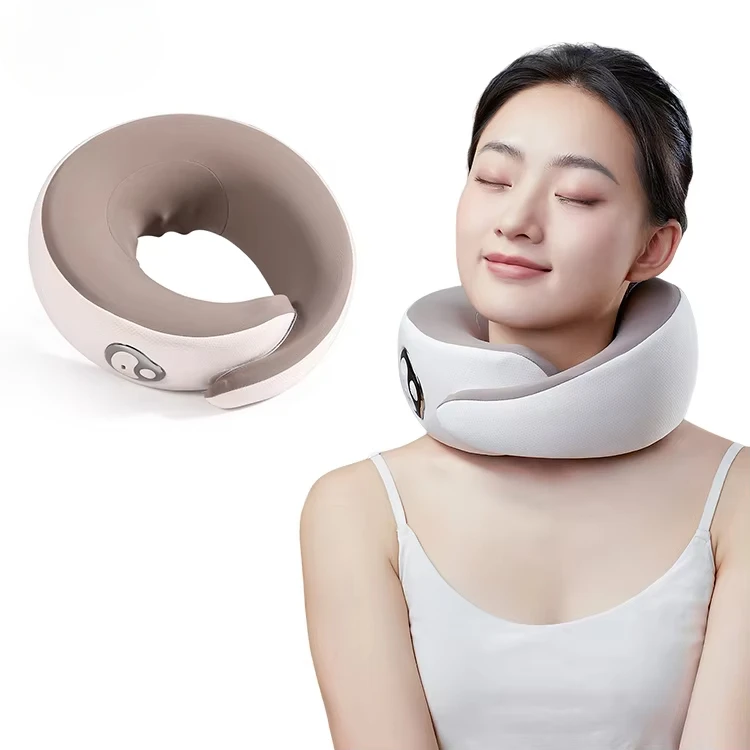 Portable Travel 3D Spa Shiatsu Kneading Electric U Shaped Memory Foam Cervical Neck Massage Pillow
