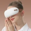 Ice and hot compress dual-use eye acupressure massager with 5 modes, one key switch between hot and cold