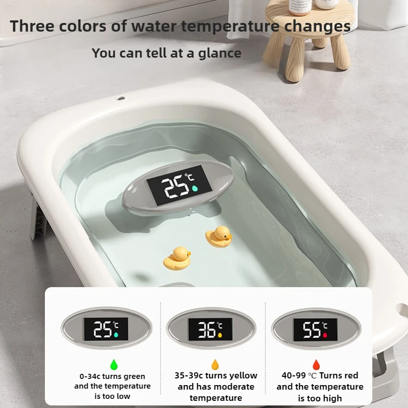 A Set Of Newborn Baby Sitting And Lying Shower Basin Children's Shower Basin Foldable Warm Baby Bathtub Enlarged Anti Slip