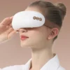 Ice and hot compress dual-use eye acupressure massager with 5 modes, one key switch between hot and cold