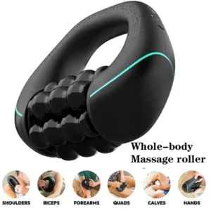Wireless Rechargeable Rolling Knock Massager for Full Body Deep Tissue Muscle Relief 3 Speed Rotation Powerful Pain Relief