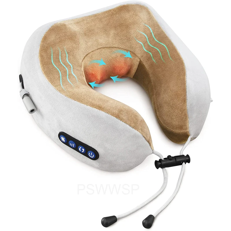 Electric Neck Massager U-shaped Health Care Neck Shoulder Kneading 3D Massage Pillow Cervical Back Muscle Relaxing Massage