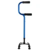 Double Curved Handrails Design Four-legged Crutches for Adults , Non-slip Four-corner Walking Stick,Get Up Walkers for Elderly