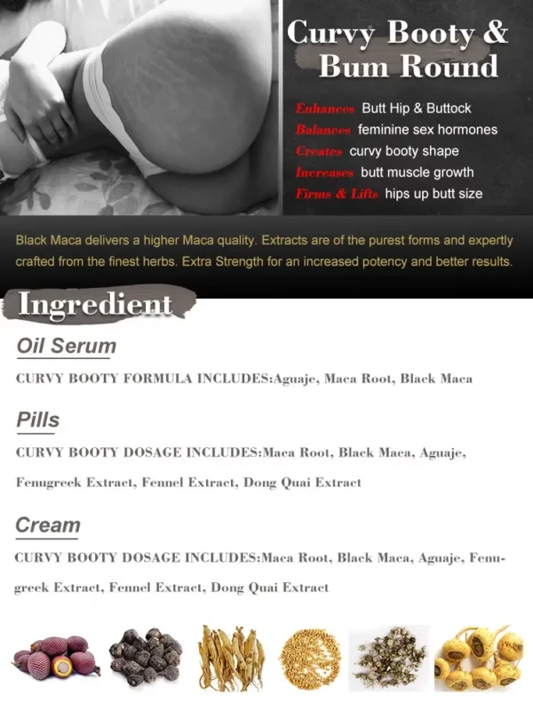 Private Brand Ultimate Maca Enhance Butt Sets Lift Hip Lines Butt Enlargement Sets for Female Adults